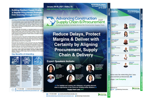 Thumbnail for Advancing Construction Supply Chain & Procurement brochure