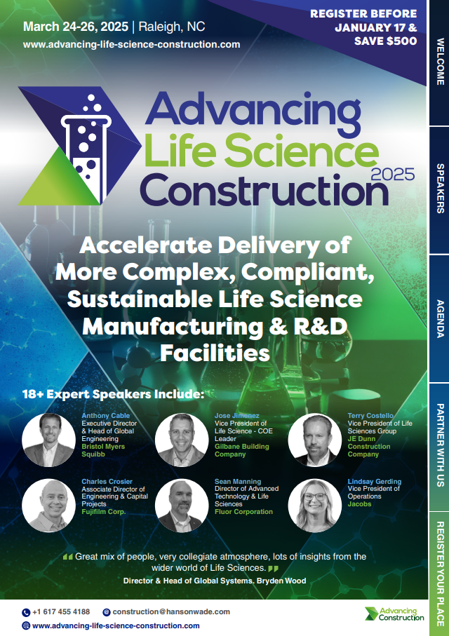 Advancing Life Science Construction 2025 brochure